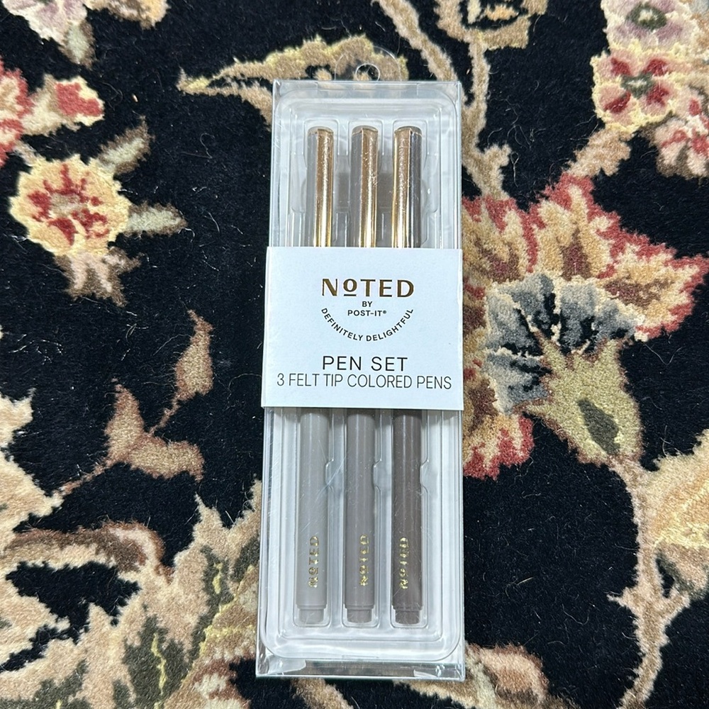 Noted by Post-It Felt Tip Colored Pen Set - New in Box